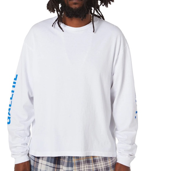 DEPT DE LA GALERIE FRENCH COLLECTOR LONG SLEEVE TEE White Graphic Tee new w tags - Picture 6 of 15